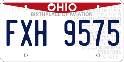 OH license plate FXH9575
