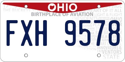 OH license plate FXH9578