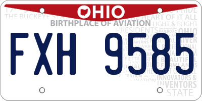OH license plate FXH9585