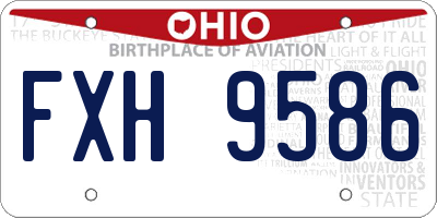 OH license plate FXH9586