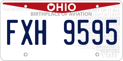 OH license plate FXH9595