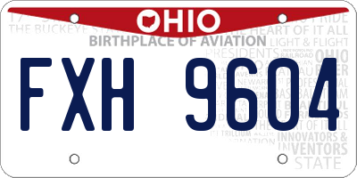 OH license plate FXH9604