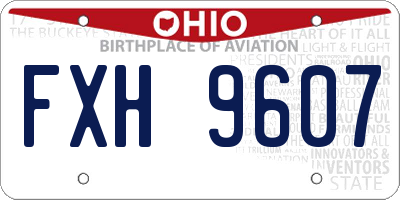 OH license plate FXH9607