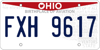 OH license plate FXH9617