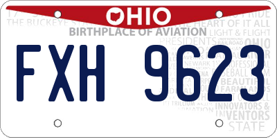 OH license plate FXH9623
