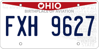 OH license plate FXH9627
