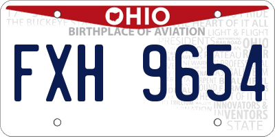 OH license plate FXH9654
