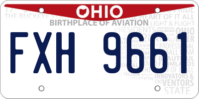 OH license plate FXH9661