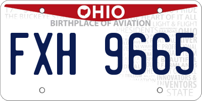 OH license plate FXH9665