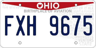 OH license plate FXH9675
