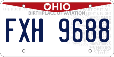 OH license plate FXH9688