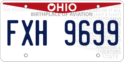 OH license plate FXH9699