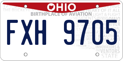 OH license plate FXH9705