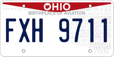 OH license plate FXH9711