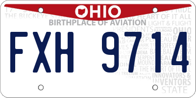 OH license plate FXH9714