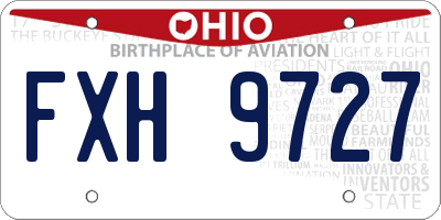 OH license plate FXH9727