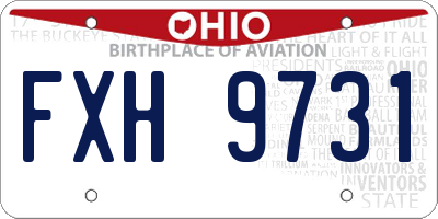 OH license plate FXH9731