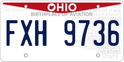 OH license plate FXH9736