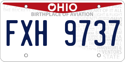 OH license plate FXH9737