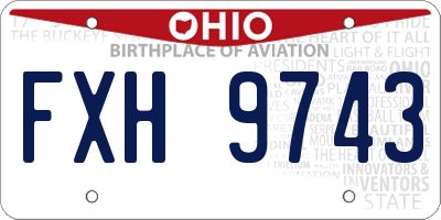 OH license plate FXH9743