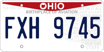OH license plate FXH9745
