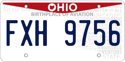 OH license plate FXH9756