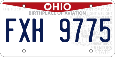 OH license plate FXH9775