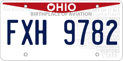 OH license plate FXH9782