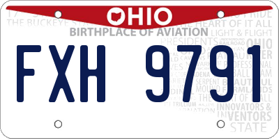 OH license plate FXH9791