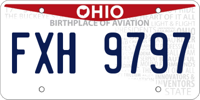 OH license plate FXH9797