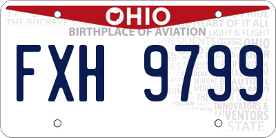 OH license plate FXH9799