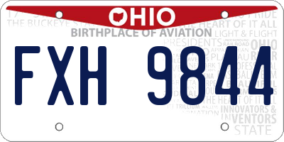 OH license plate FXH9844
