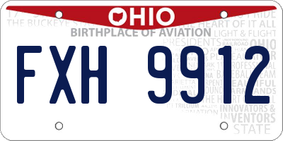 OH license plate FXH9912
