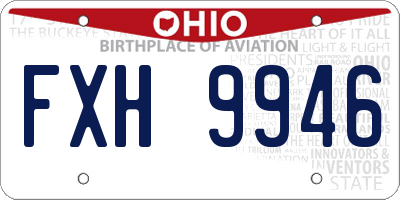 OH license plate FXH9946