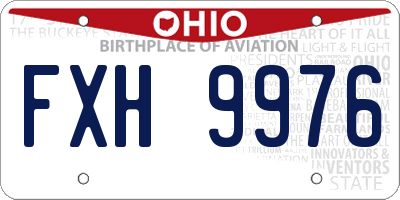 OH license plate FXH9976