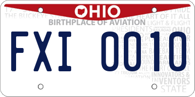 OH license plate FXI0010