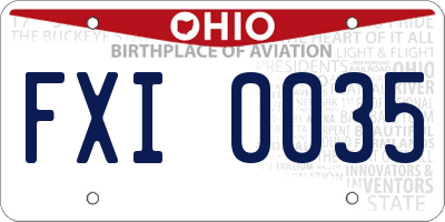 OH license plate FXI0035