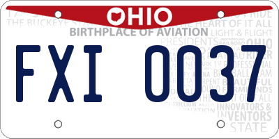 OH license plate FXI0037