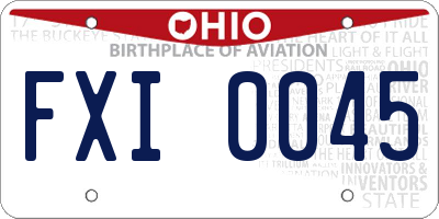 OH license plate FXI0045