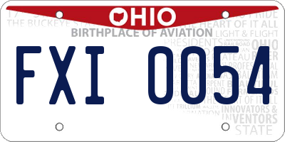 OH license plate FXI0054
