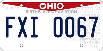 OH license plate FXI0067