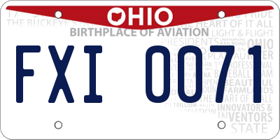 OH license plate FXI0071