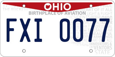 OH license plate FXI0077