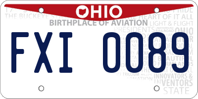 OH license plate FXI0089