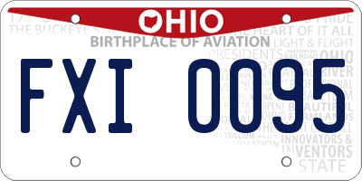 OH license plate FXI0095