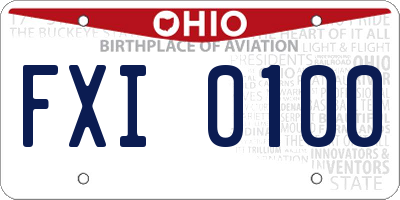 OH license plate FXI0100