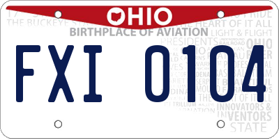 OH license plate FXI0104
