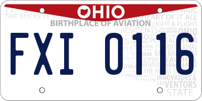 OH license plate FXI0116