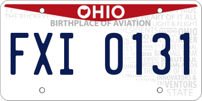 OH license plate FXI0131