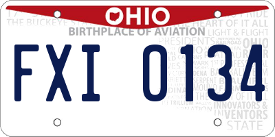 OH license plate FXI0134